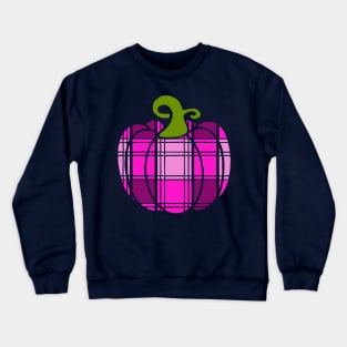 Purple Plaid Pumpkin Crewneck Sweatshirt